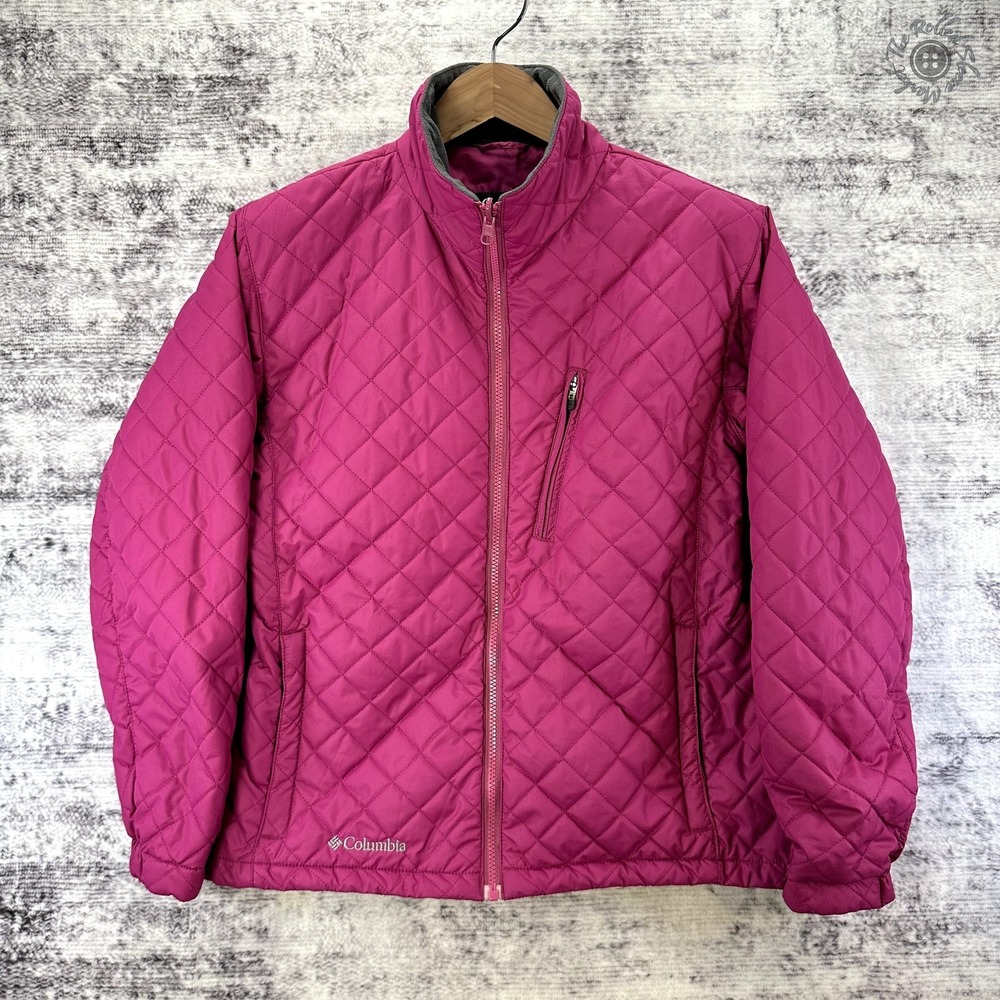 Columbia Interchange Core‎ Diamond Quilted Heavenly Pink Jacket - Women's Large